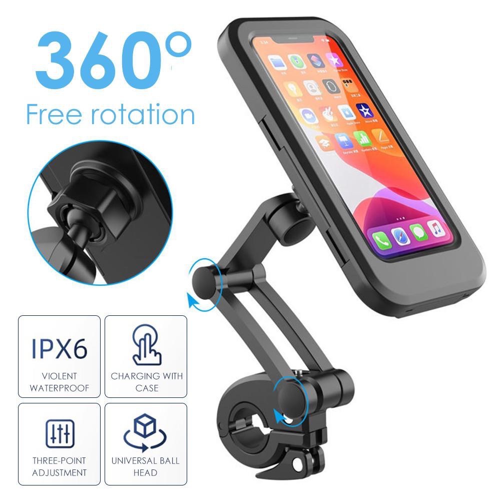 Universal Waterproof Bike & Motorcycle Phone Holder | 360° Adjustable Handlebar Mobile Mount