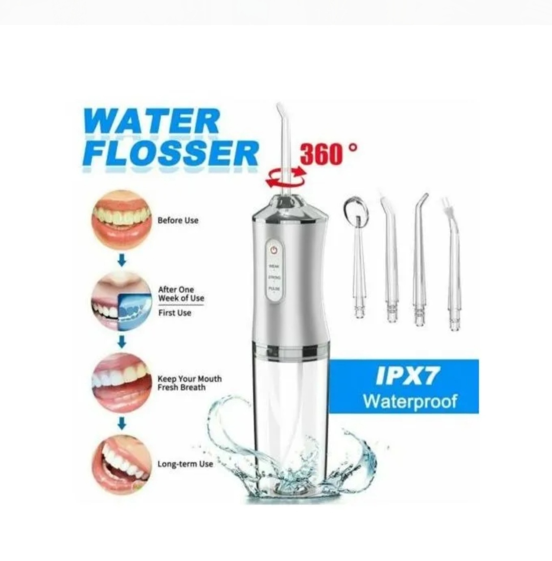 Portable Dental Water Flosser USB Rechargeable Oral Irrigator (220ml)