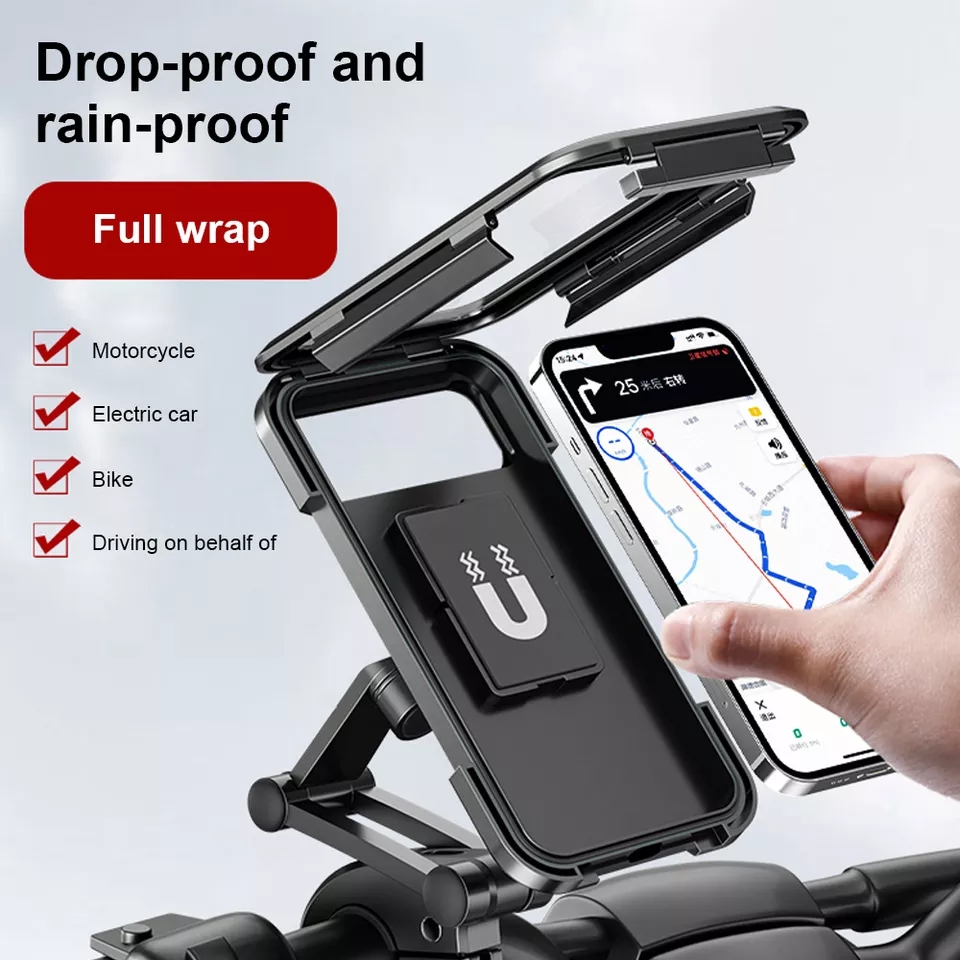 Universal Waterproof Bike & Motorcycle Phone Holder | 360° Adjustable Handlebar Mobile Mount